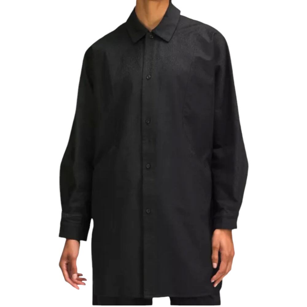 Lululemon Lab Jacquard Relaxed Fit Shirt Black Animal Print Longline Size 14